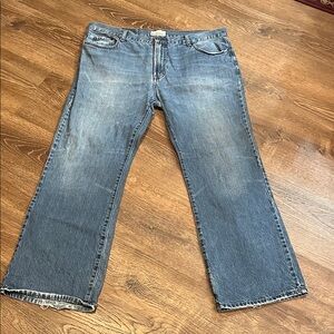 Aeropostale 40 X 31 slim bootcut perfectly distressed Blue Jeans